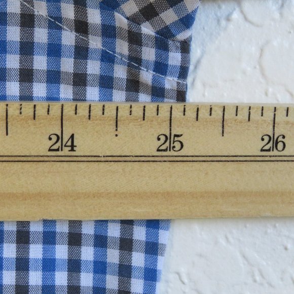 Dockers* Men's Short Sleeve Button Down Curved Hem Pocket Plaid Shirt~ Size XL - Picture 7 of 11
